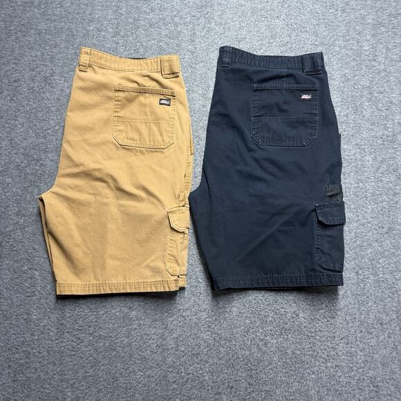 Lot of 2 Dickies Ripstop Cargo Shorts Mens 44 Tan/Black Relaxed Fit 10" Inseam - Picture 1 of 16